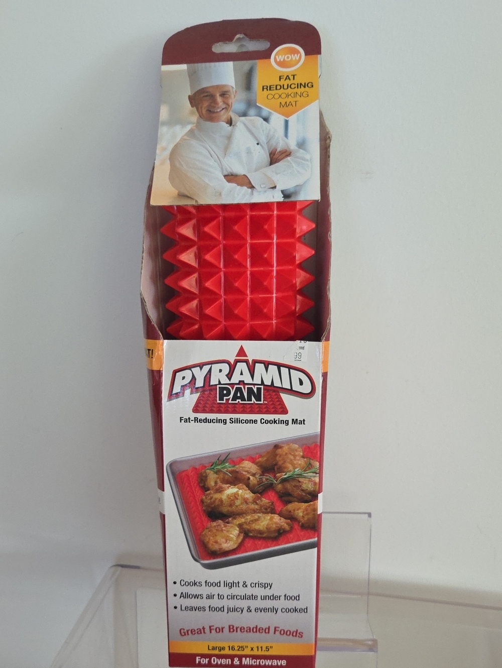 As Seen On TV Pyramid Pan Red Silicone Pyramid Cooking Mat